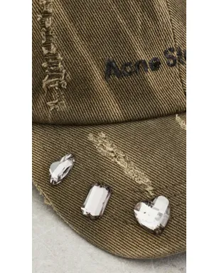 Acne Studios Carliy クリスタルブリム ハット ハンターグリーン - サムネイル5