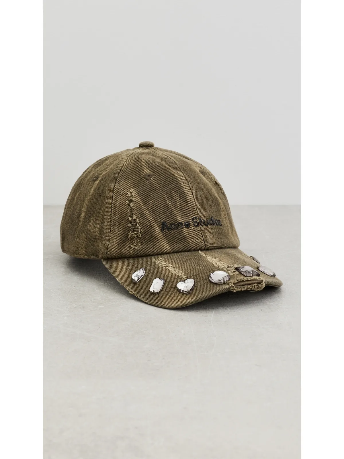 Acne Studios Carliy クリスタルブリム ハット ハンターグリーン - 画像2