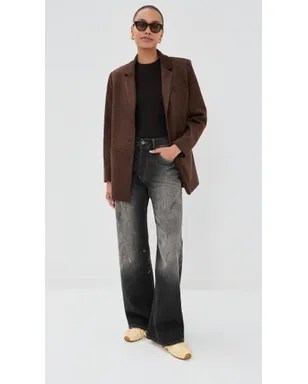 Acne Studios デニムパンツ ペイント風ダメージ加工 ブラック - サムネイル5