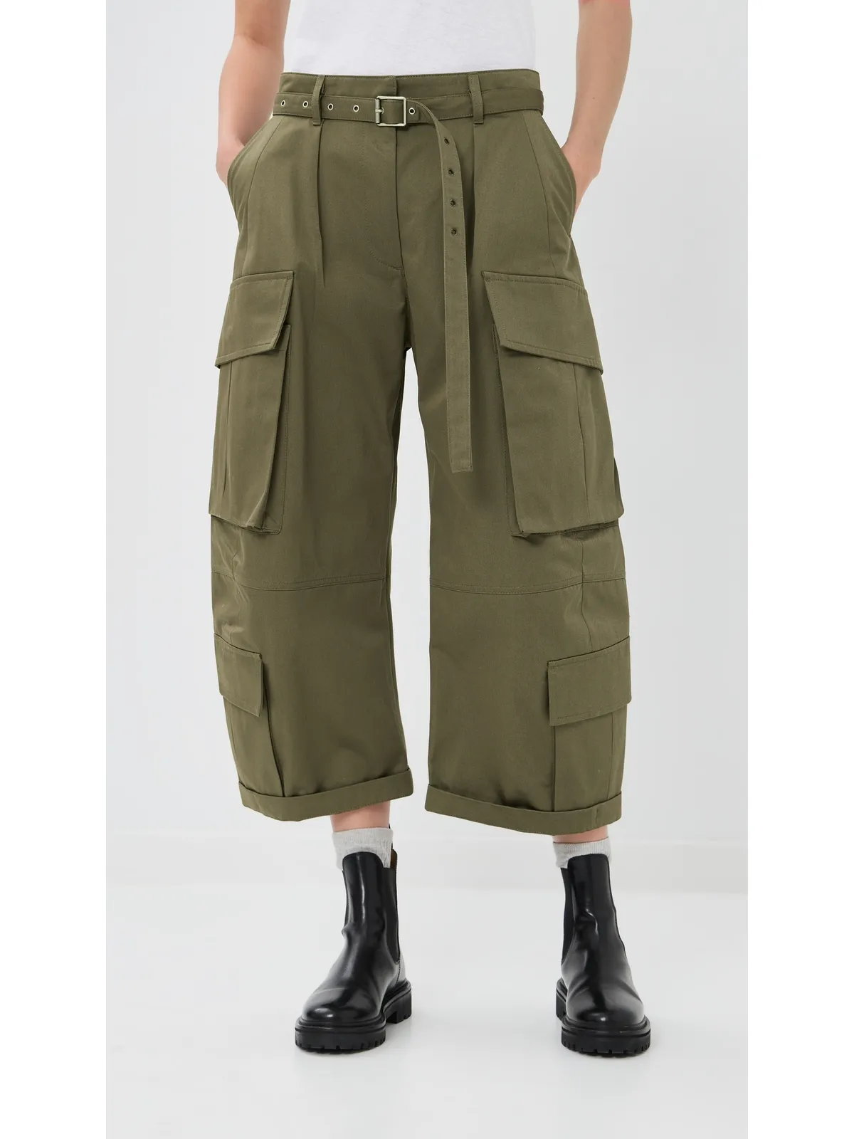 Acne Studios パンツ カーキグリーン - 画像3