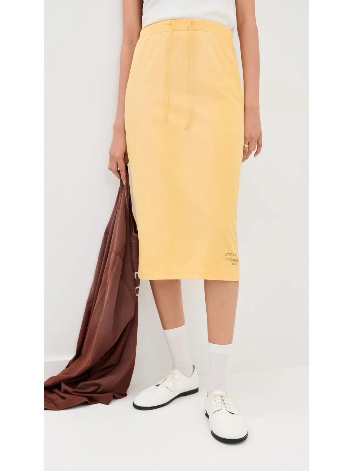 Acne Studios ミディスカート ウォームイエロー サイズM - 画像3