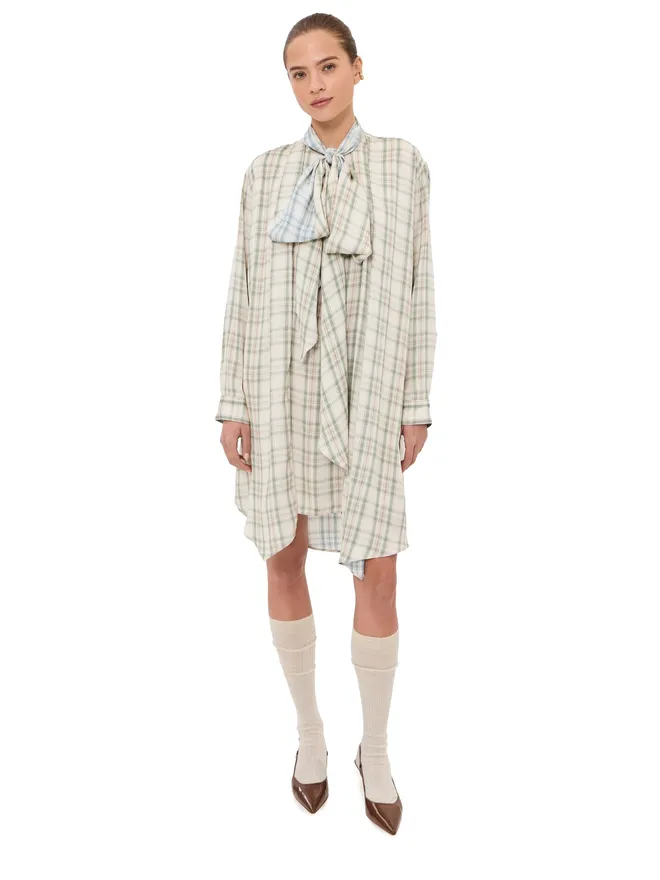 Acne Studios Acne Studios チェック柄チュニックドレス グリーン/ブルーの商品画像