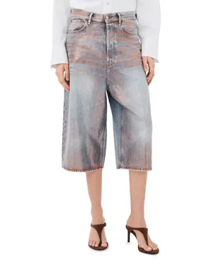 Acne Studios デニムショーツ ローズコッパー/ライトブルー - サムネイル1