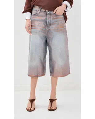 Acne Studios デニムショーツ ローズコッパー/ライトブルー - サムネイル3