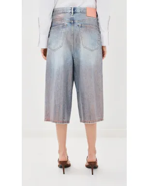 Acne Studios デニムショーツ ローズコッパー/ライトブルー - サムネイル4