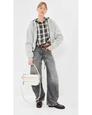 Acne Studios フランネルフーデッドトップ ブラック/グリーン - サムネイル5