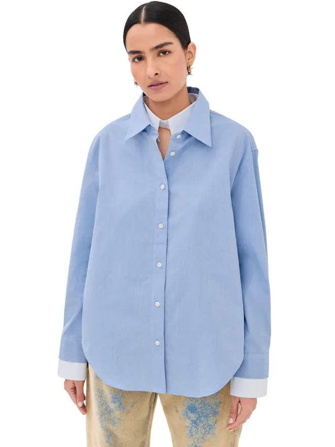 Acne Studios ビンテージ Acne Studios ボタンダウントップ ライトブルー/ホワイトの商品画像