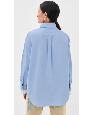 ビンテージ Acne Studios ボタンダウントップ ライトブルー/ホワイト - サムネイル3