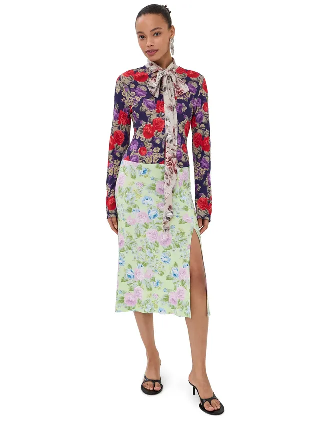 Acne Studios Acne Studios ロングスリーブドレス Purple/Greenの商品画像