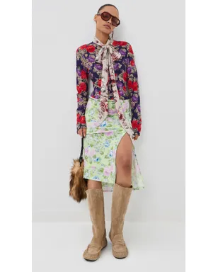 Acne Studios ロングスリーブドレス Purple/Green - サムネイル5