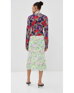 Acne Studios ロングスリーブドレス Purple/Green - サムネイル3