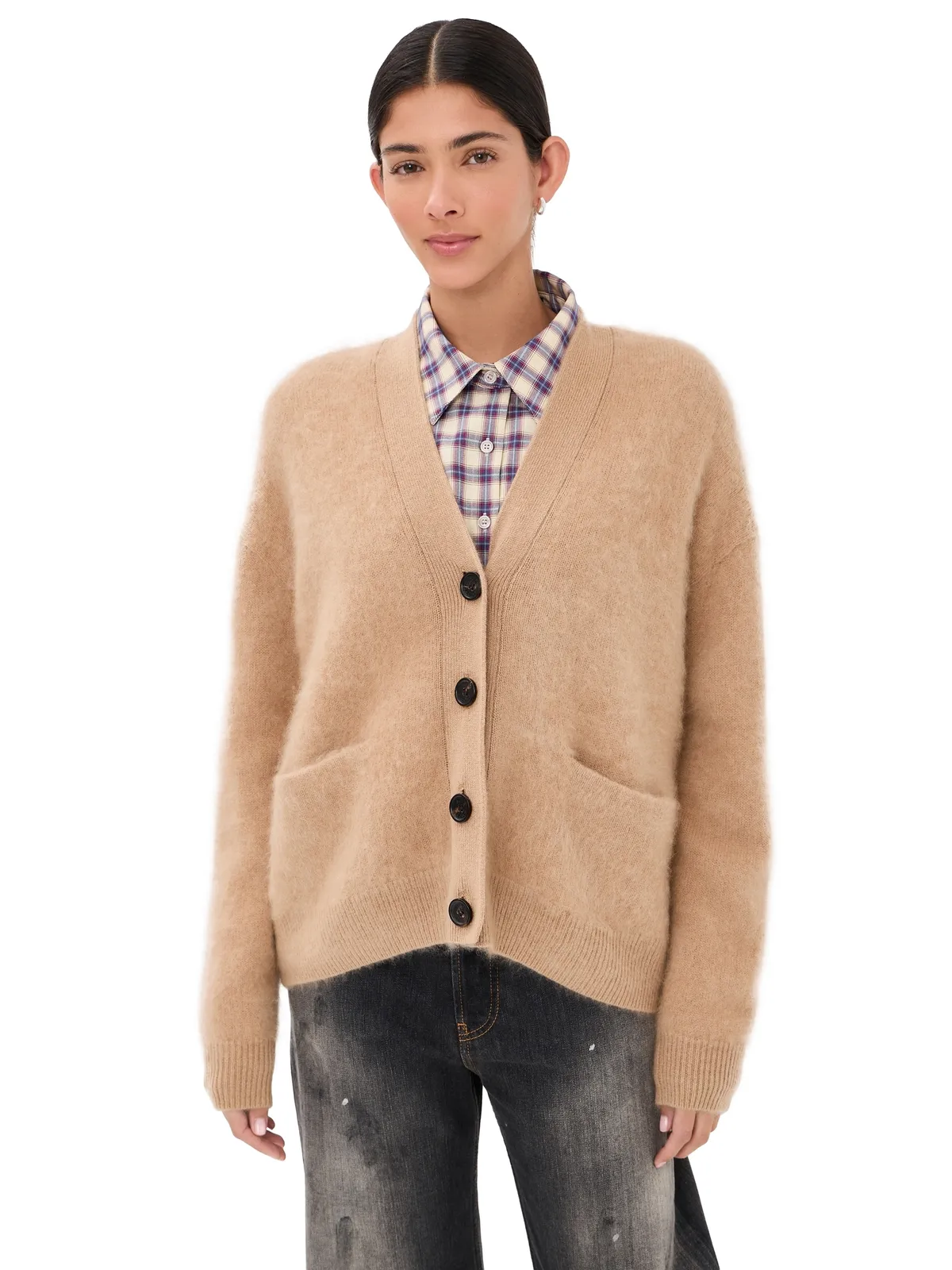 Acne Studios カシミヤ カーディガン ライトブラウン - 画像1