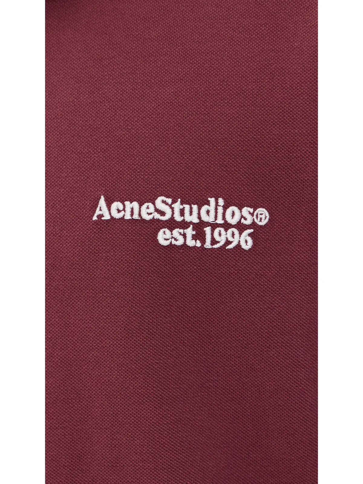 Acne Studios エグネス ワーン ポロ マルーンレッド - 画像6