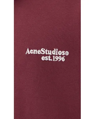Acne Studios エグネス ワーン ポロ マルーンレッド - サムネイル6
