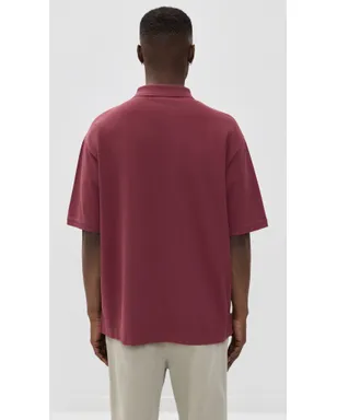 Acne Studios エグネス ワーン ポロ マルーンレッド - サムネイル3