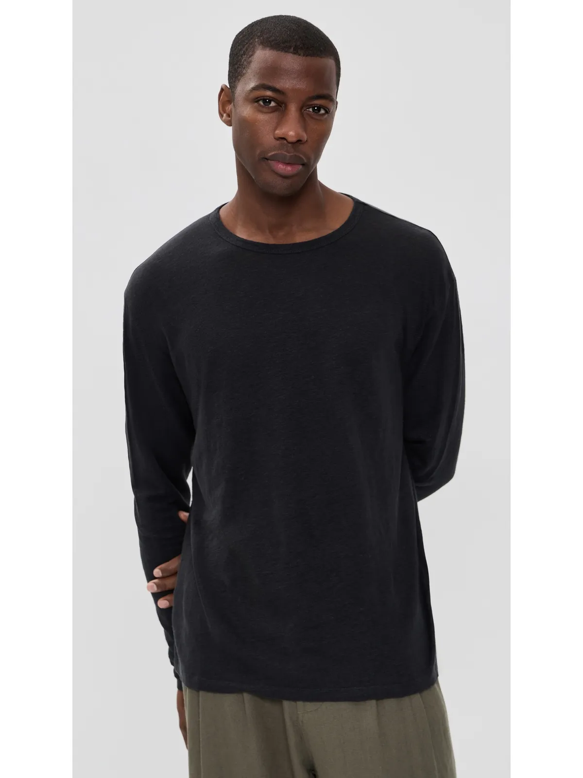 Alex Crane リネン ロングスリーブ Tシャツ - 画像2