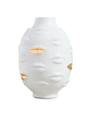 Jonathan Adler ギルデッド・ガラ ラウンド花瓶 ホワイト/ゴールド - サムネイル1