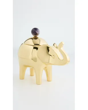 Jonathan Adler ブラス象のボックス ゴールド - サムネイル2