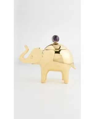 Jonathan Adler ブラス象のボックス ゴールド - サムネイル3