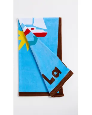 Jonathan Adler プラヤ ラ メール ビーチタオル ブルー - サムネイル3