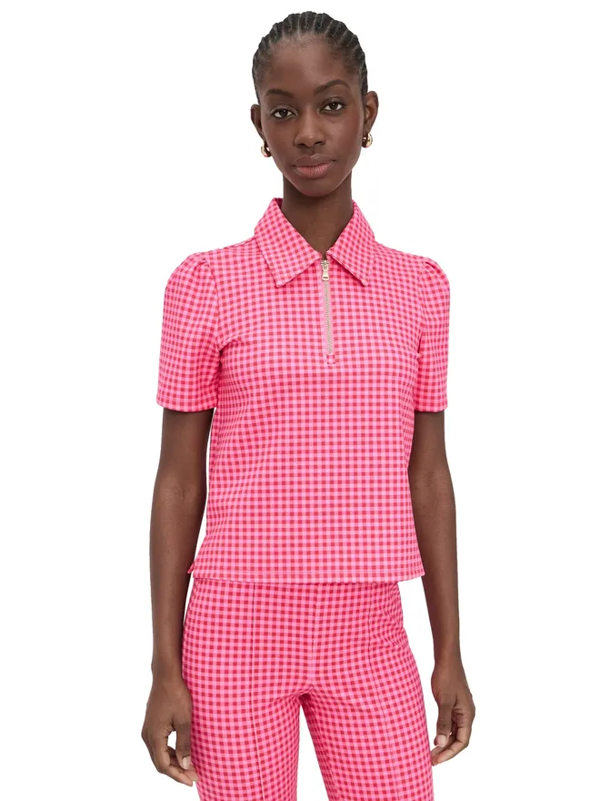 Addison Bay Addison Bay ポロトップ ローズチェックの商品画像