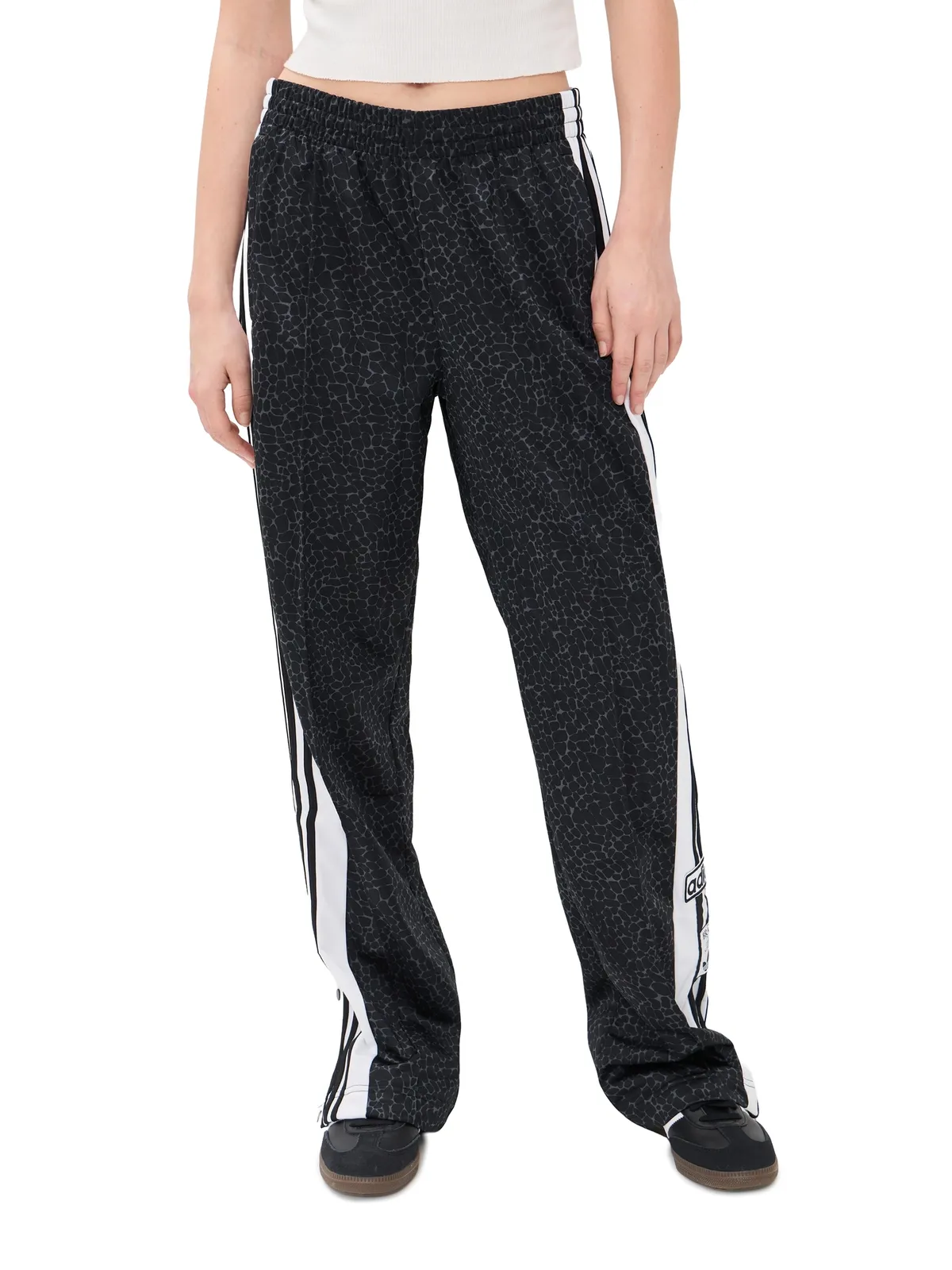 adidas AOP アディブレーク パンツ ブラック/グレー - 画像1
