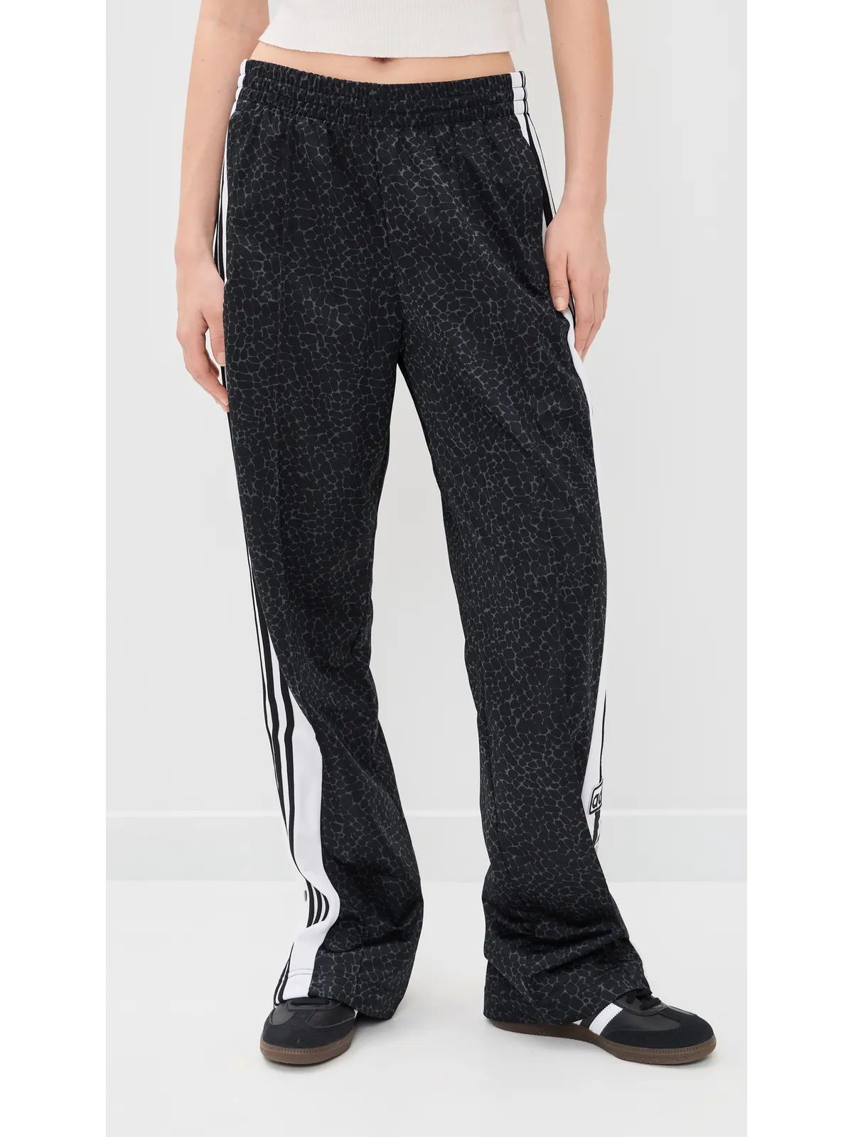 adidas AOP アディブレーク パンツ ブラック/グレー - 画像3