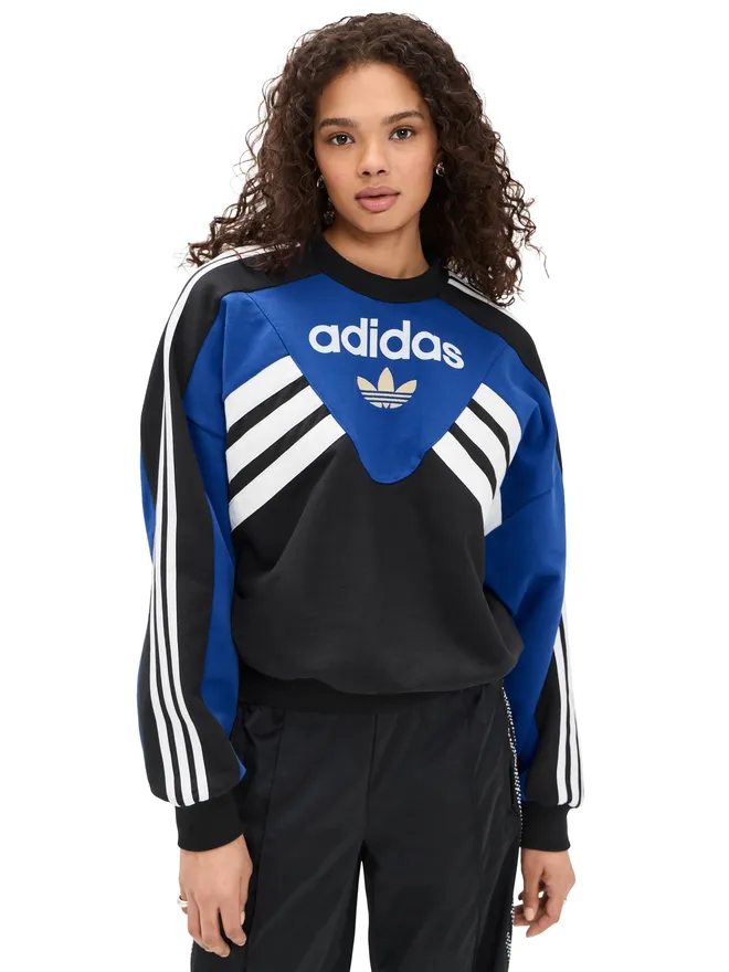 adidas adidas クルー ネック カットライン ロイヤルブルー/ブラックの商品画像