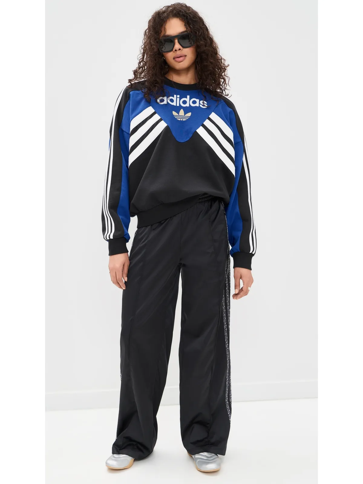 adidas クルー ネック カットライン ロイヤルブルー/ブラック - 画像6