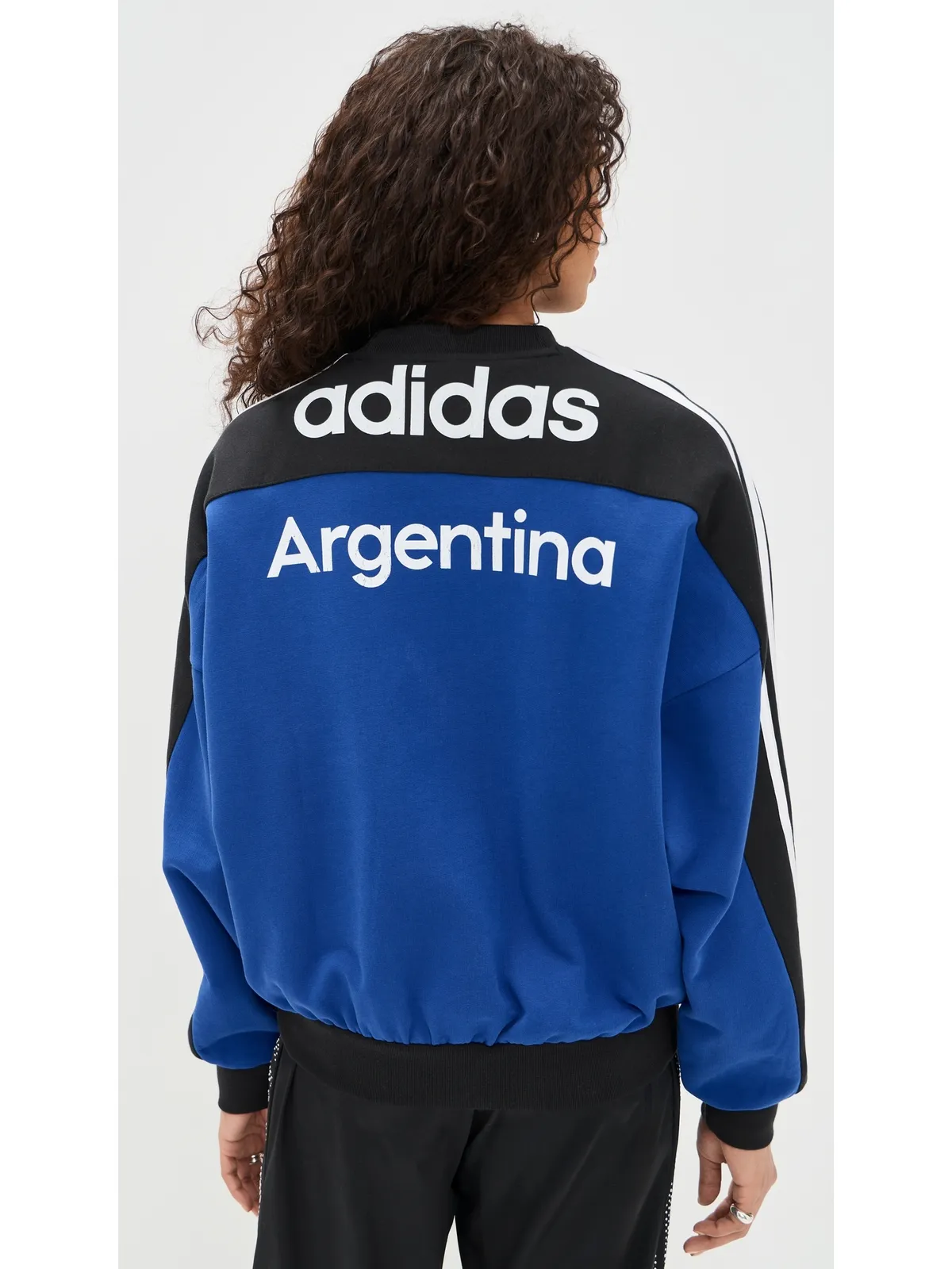 adidas クルー ネック カットライン ロイヤルブルー/ブラック - 画像4