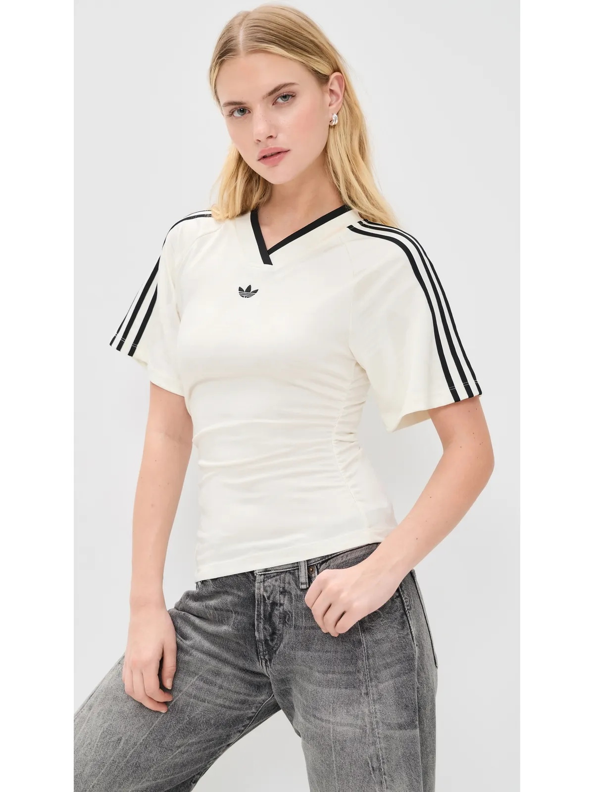 adidas ルーシュド フットボール ジャージ オフホワイト - 画像3