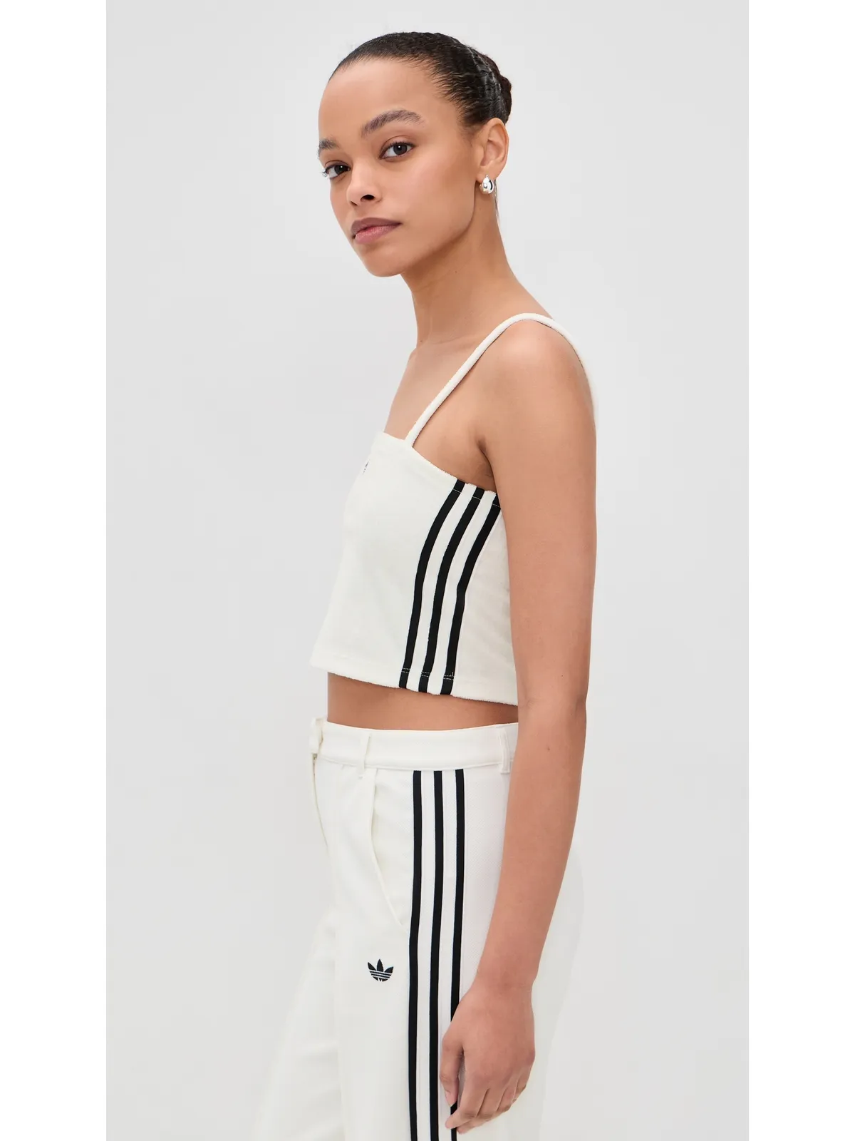 adidas テリータオル タンクトップ オフホワイト M - 画像4