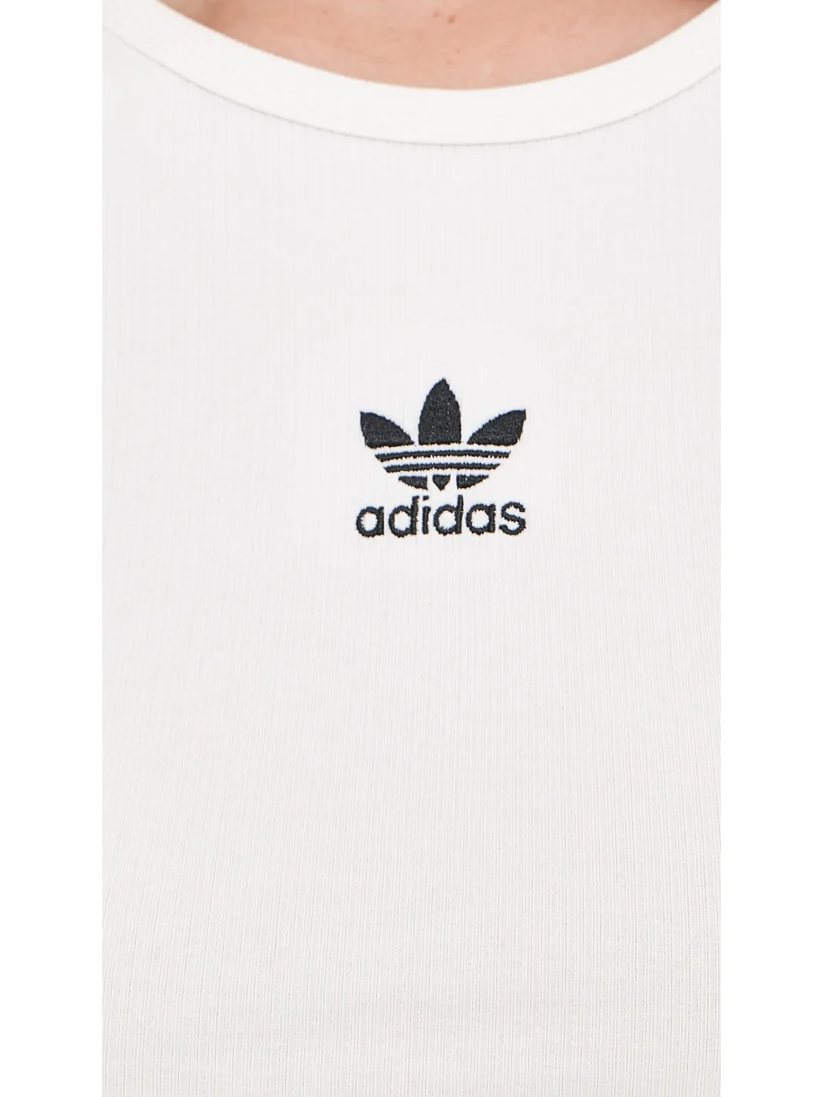 adidas エッセンシャルズ リブタンクトップ ホワイト M - 画像6
