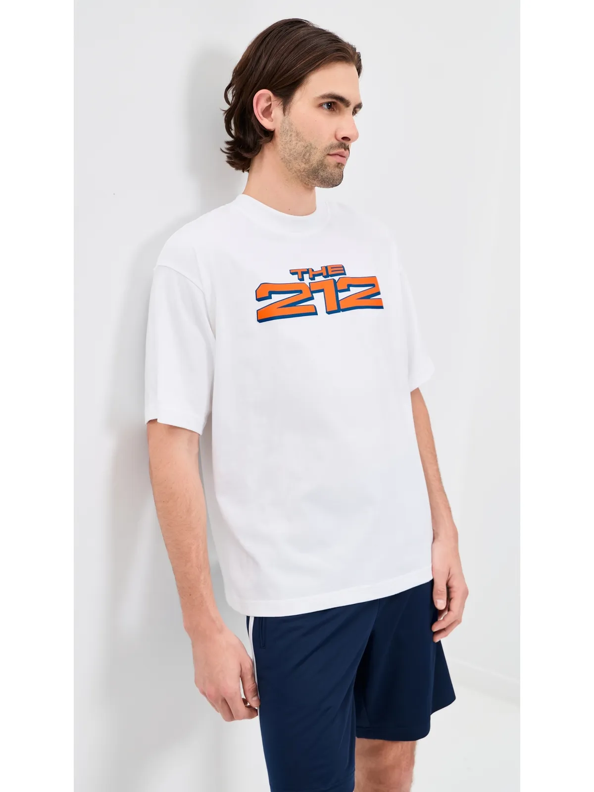 adidas NYシティTシャツ ホワイト/ブルー - 画像2