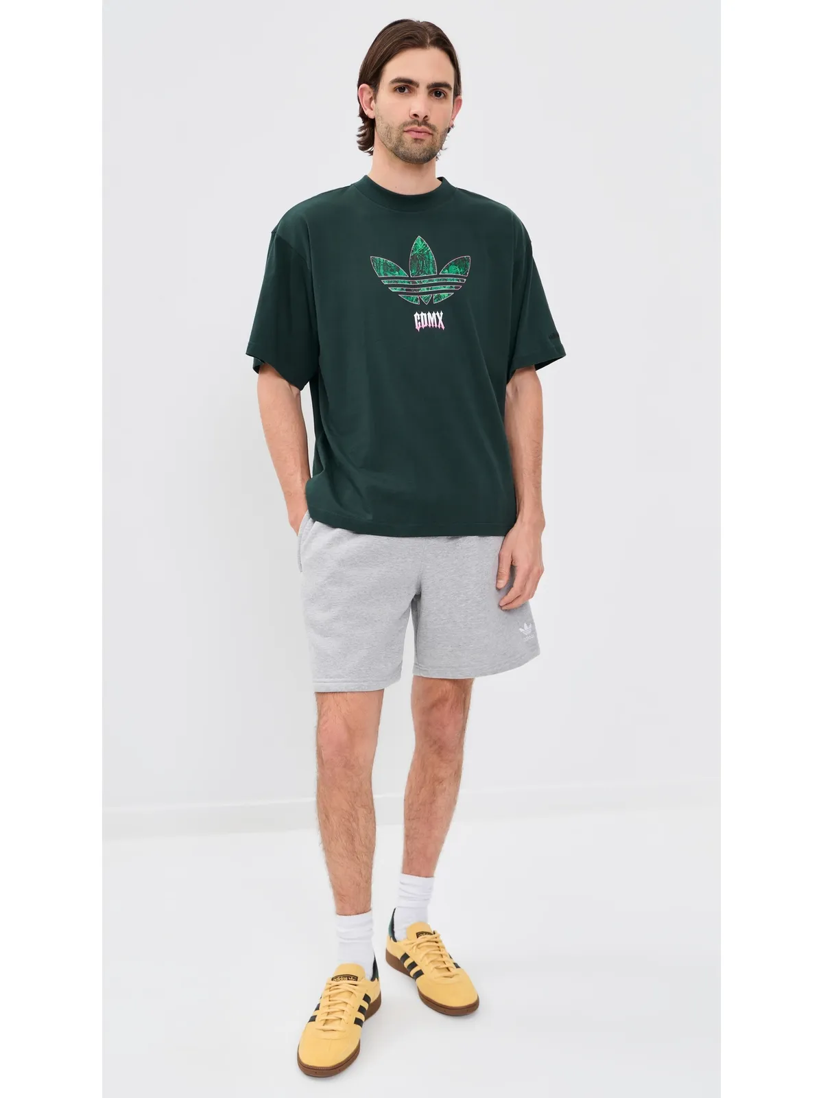 adidas メキシコシティー Tシャツ シャドウグリーン/ブラック - 画像5