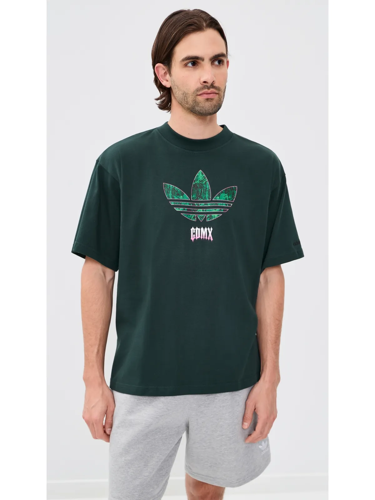 adidas メキシコシティー Tシャツ シャドウグリーン/ブラック - 画像2