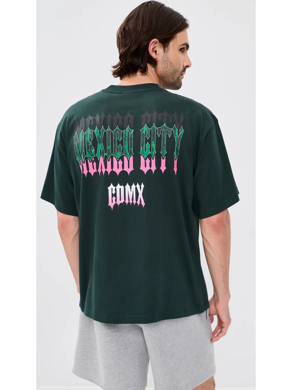 adidas メキシコシティー Tシャツ シャドウグリーン/ブラック - 画像3