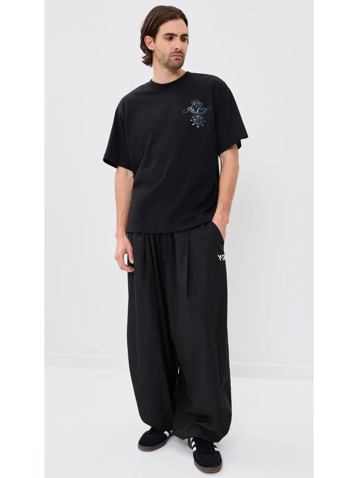adidas LA City Tee ブラック/クルーイエロー - 画像5