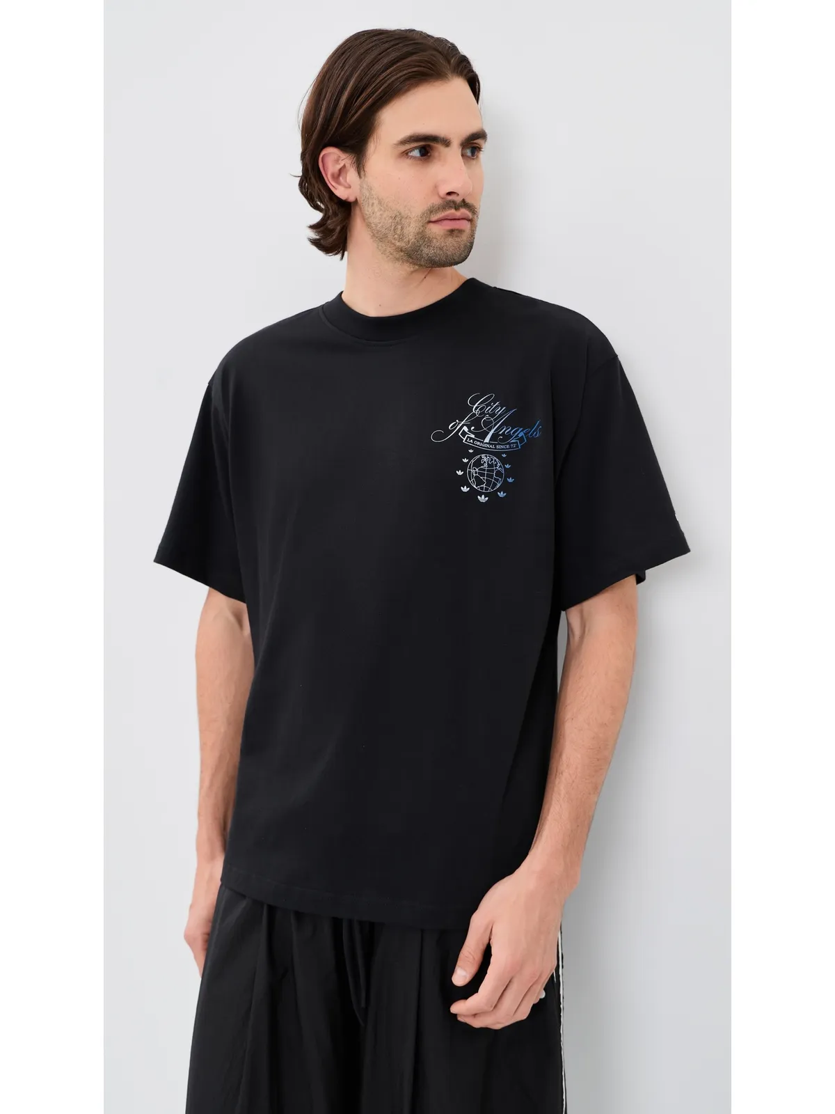 adidas LA City Tee ブラック/クルーイエロー - 画像2
