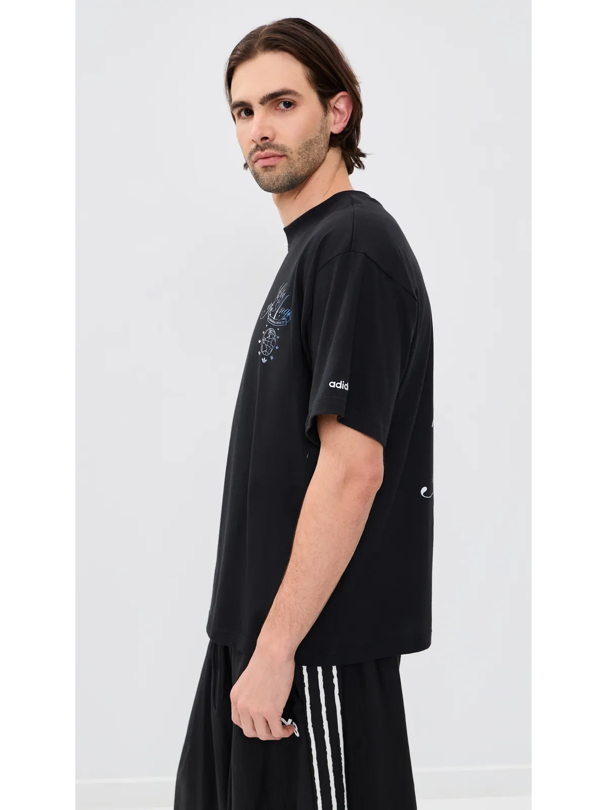 adidas LA City Tee ブラック/クルーイエロー - 画像4