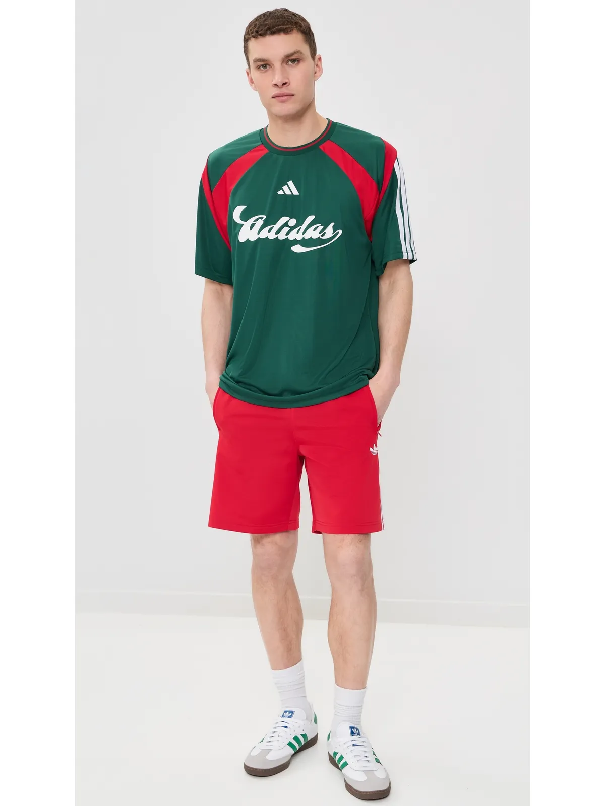 adidas House of Tiro Nations トラックトップ チーム ダークグリーン/ベター・スカーレット - 画像5
