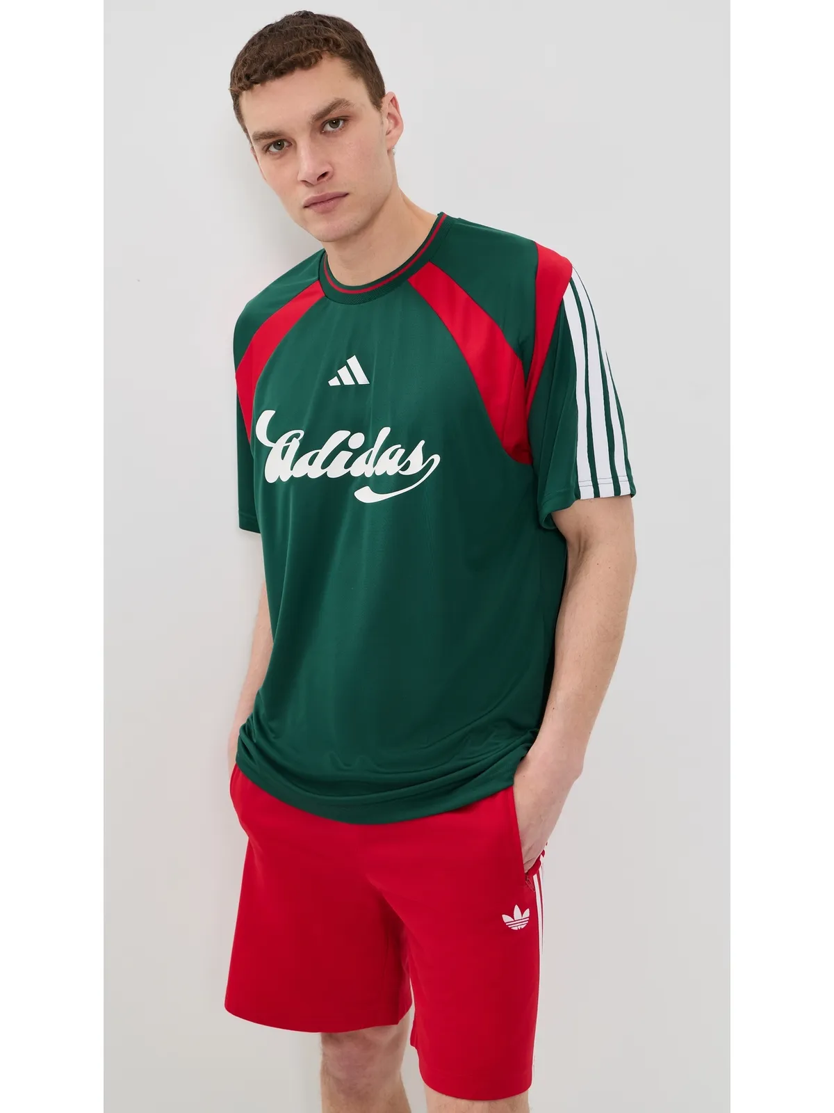 adidas House of Tiro Nations トラックトップ チーム ダークグリーン/ベター・スカーレット - 画像2