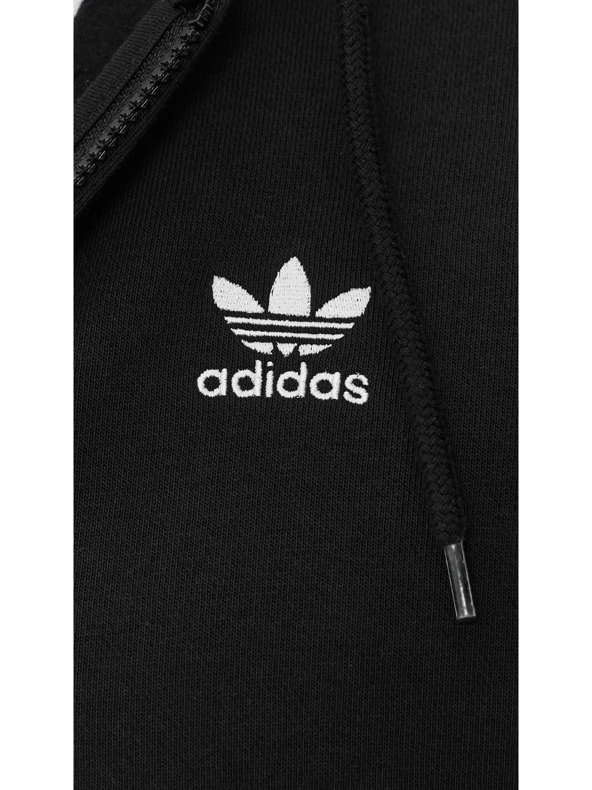 adidas トレフォイル エッセンシャルズ フルジップフーディー ブラック M - 画像6