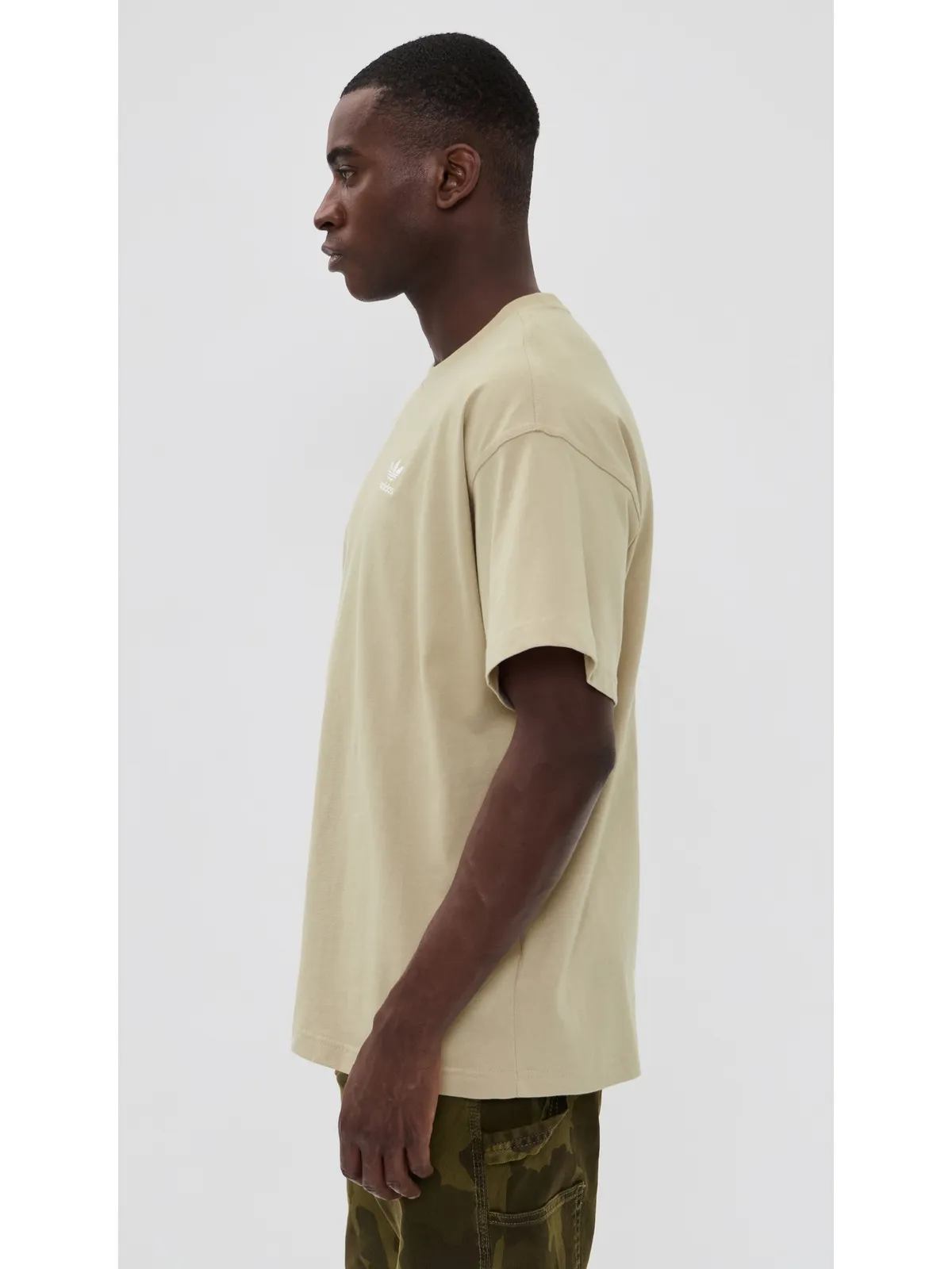 adidas Trefoil Essentials オーバーサイズTシャツ ストーンカーキ M - 画像4