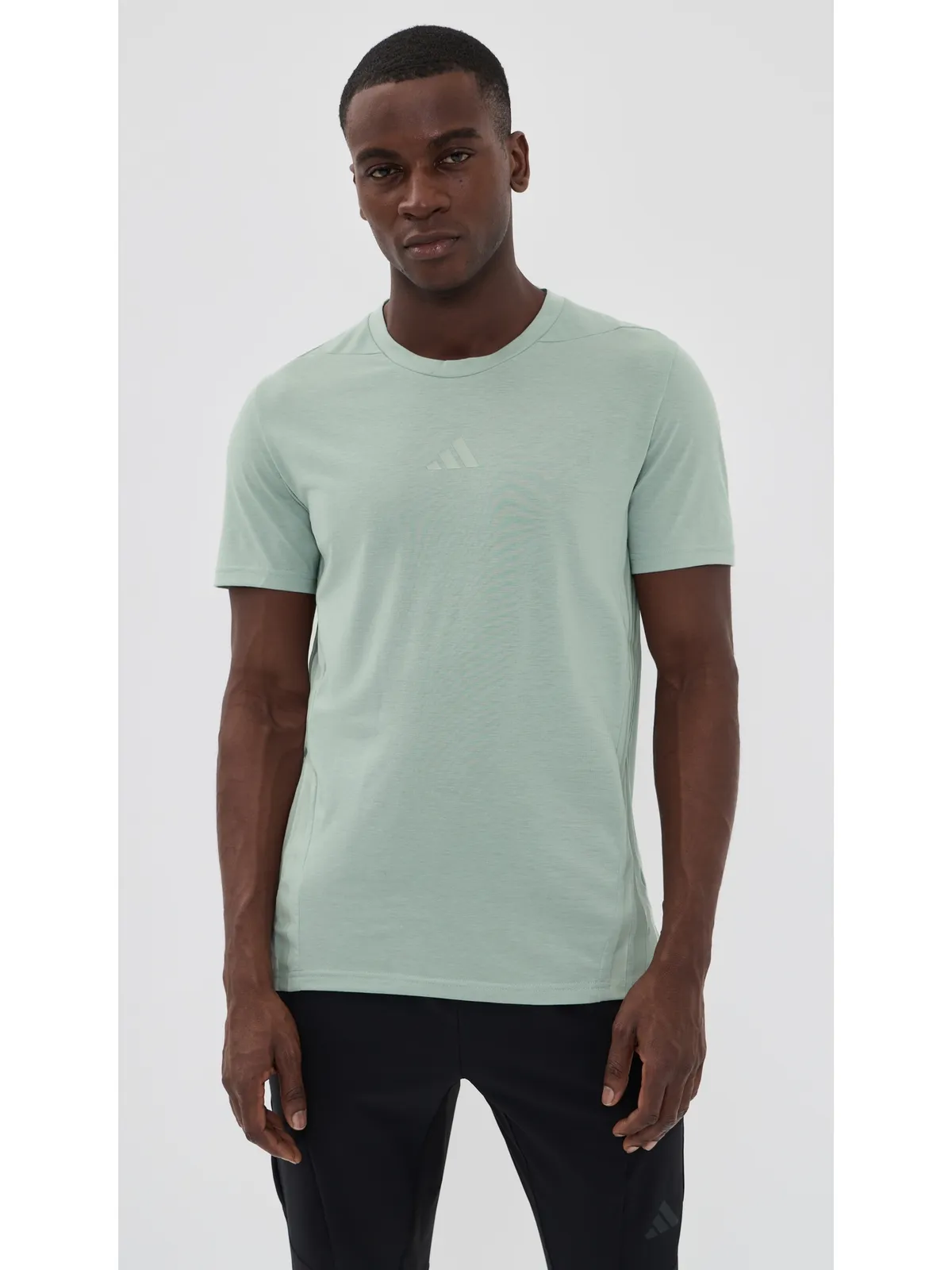 adidas トレーニング用 3ストライプ ワークアウト Tシャツ ワンダーセージ サイズM - 画像2