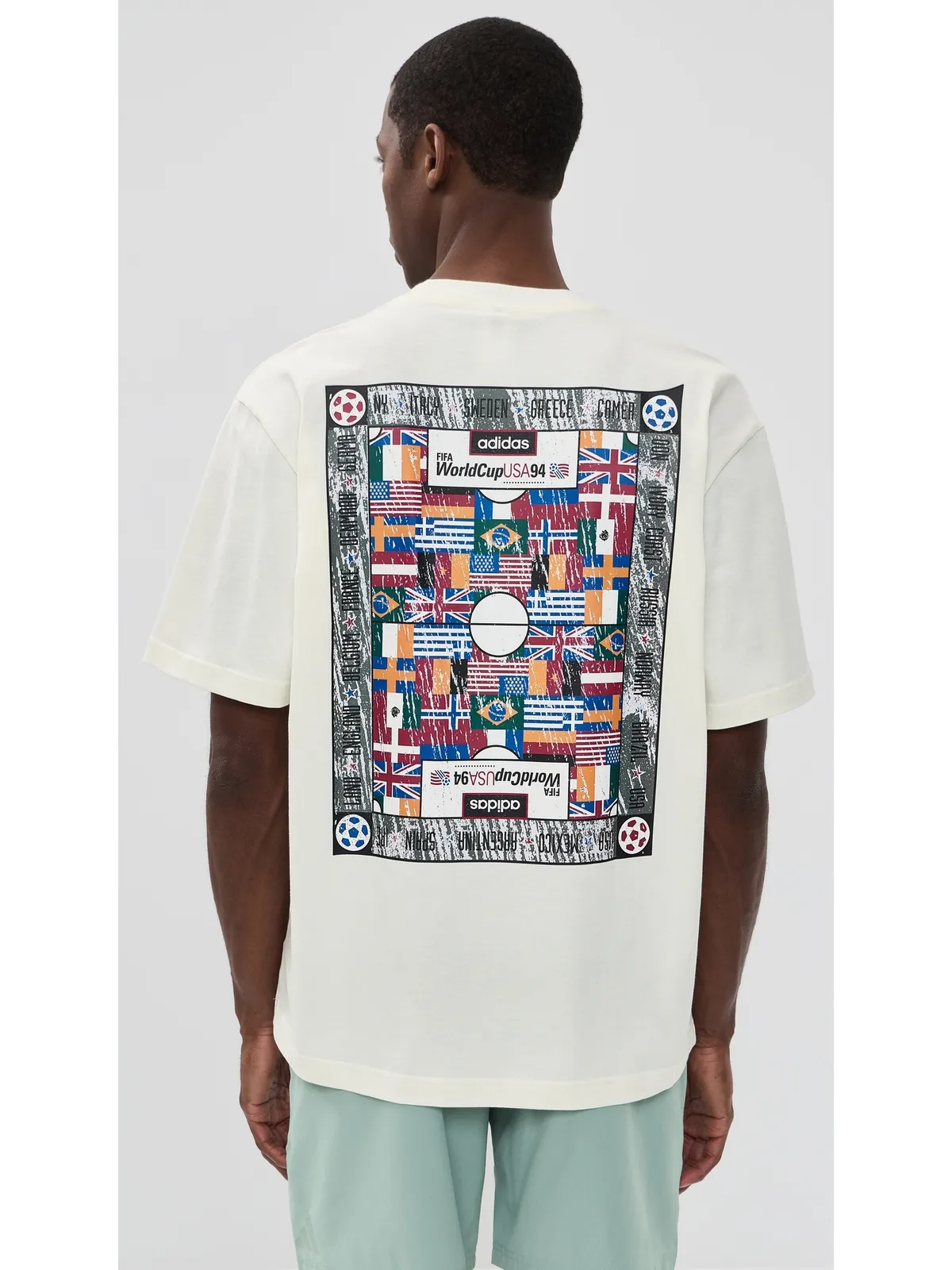 adidas アーカイブ カントリーフラグ Tシャツ オフホワイト - 画像3