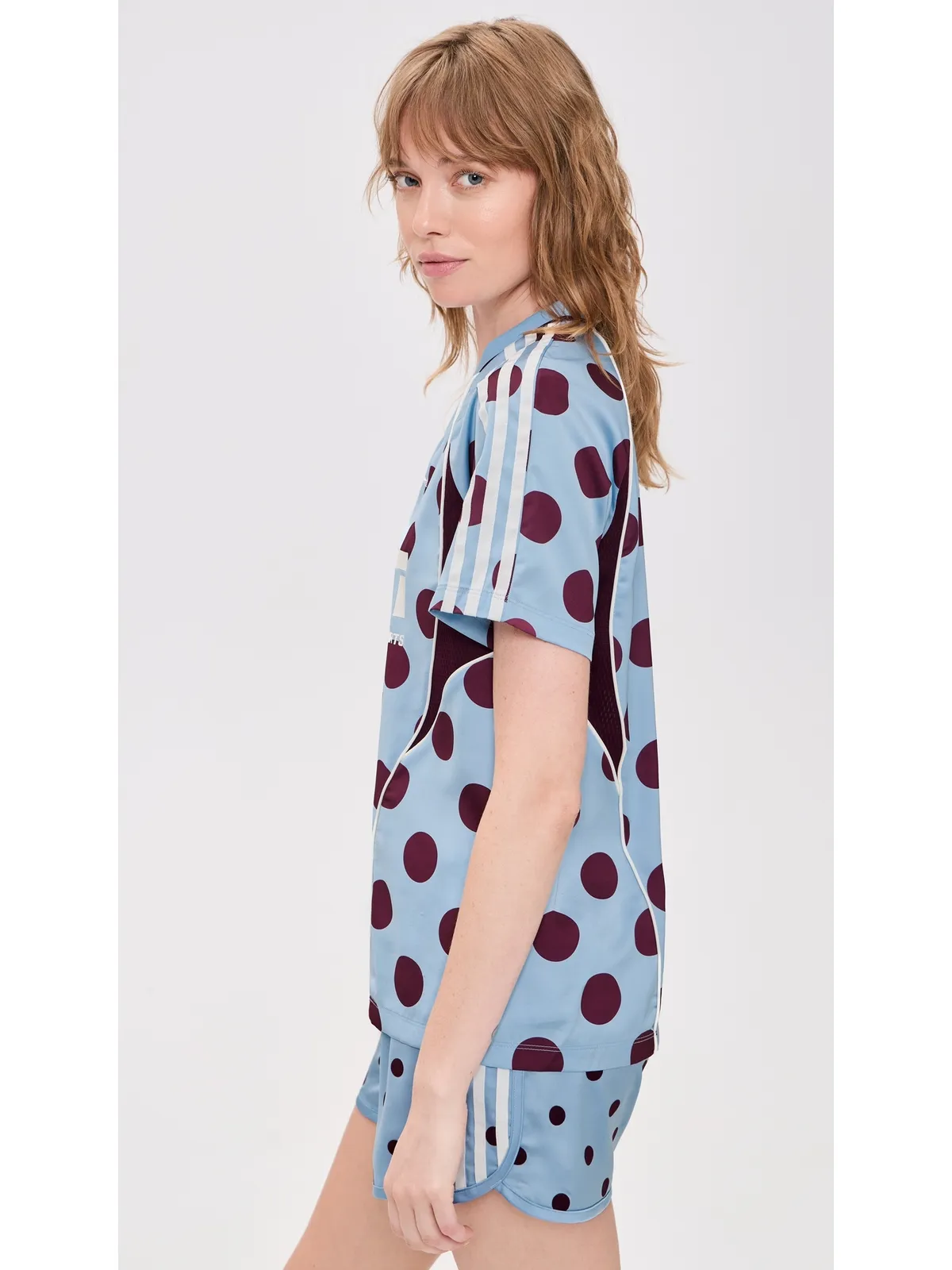 adidas サテン半袖Tシャツ クリアスカイ - 画像5