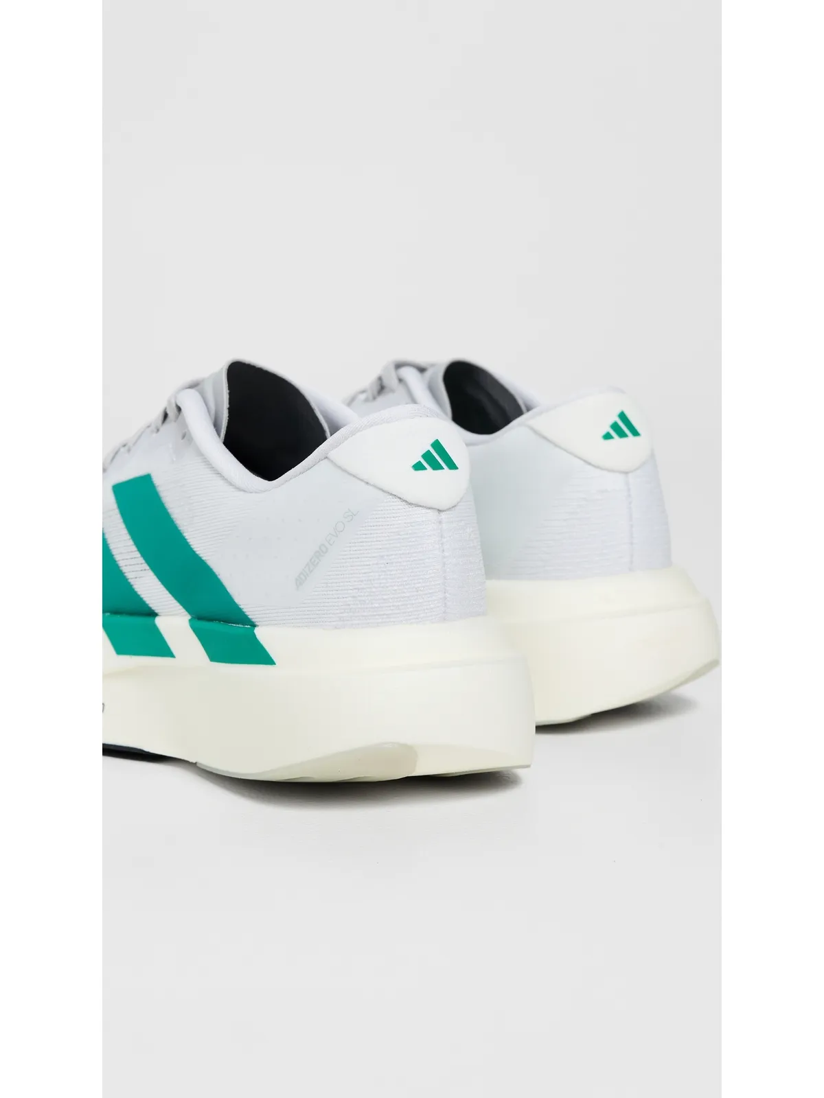 adidas アディゼロ EVO SL スニーカー ホワイト/ピュアティール - 画像4