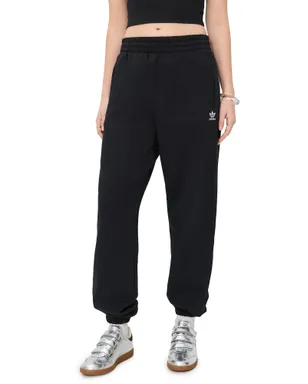 adidas エッセンシャルズ ルーズ フリース ジョガーパンツ ブラック - サムネイル1
