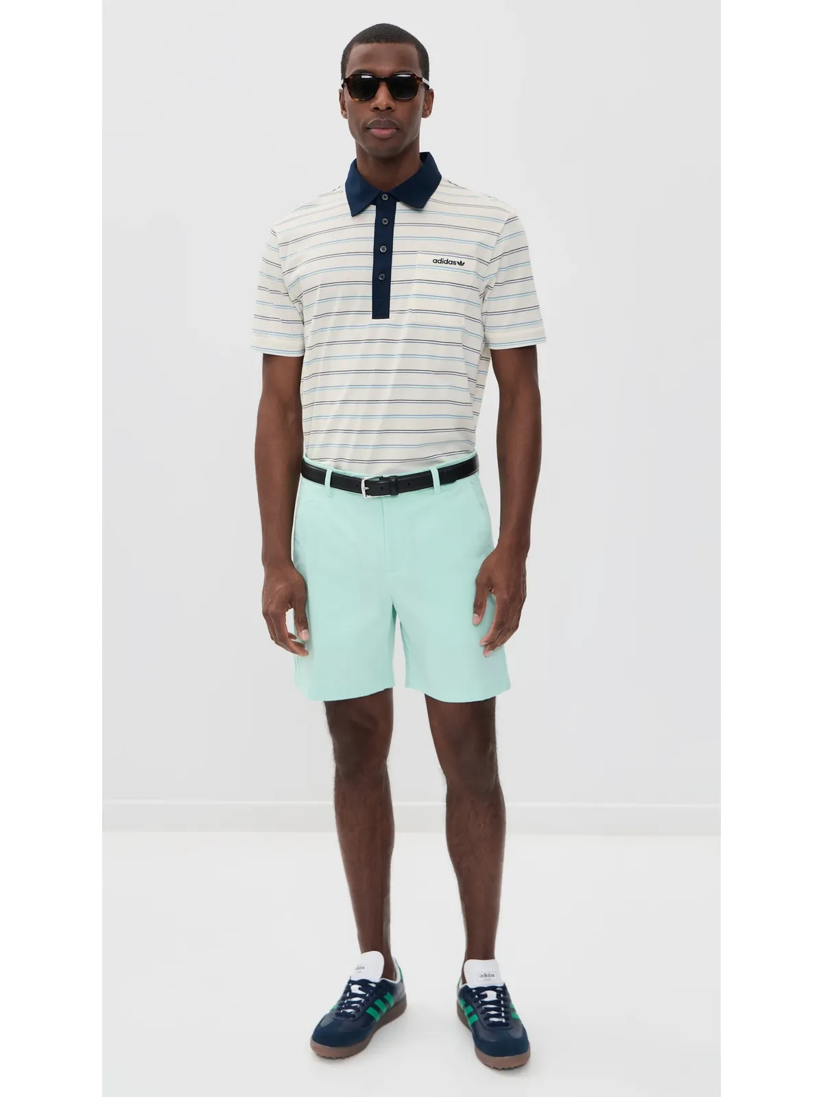 Adidas Golf ストライプポロシャツ - 画像5